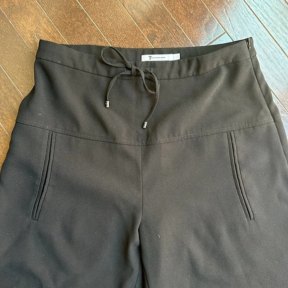 T Alexander Wang black drawstring wide leg trouser. Sz 4 - Picture 2 of 9